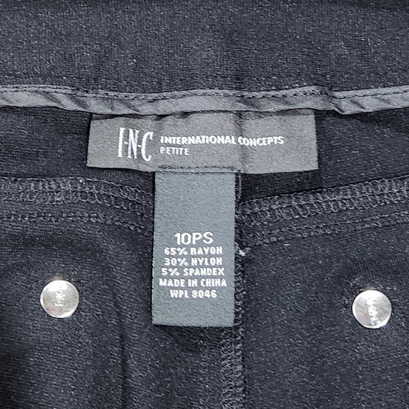INC International Concepts Petite Black Skinny Leg Jeggings Size 10PS - Picture 8 of 9